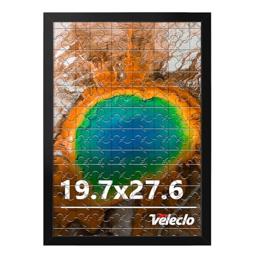 Veleclo 19.7x27.6 Picture Frame for Wall Display 19.7x27.6 Black Picture Frame with Shatter Resistant Plexiglass Stable and Sturdy Puzzle Frame for Wall Display Handpicked Gift Collection 1 Pack