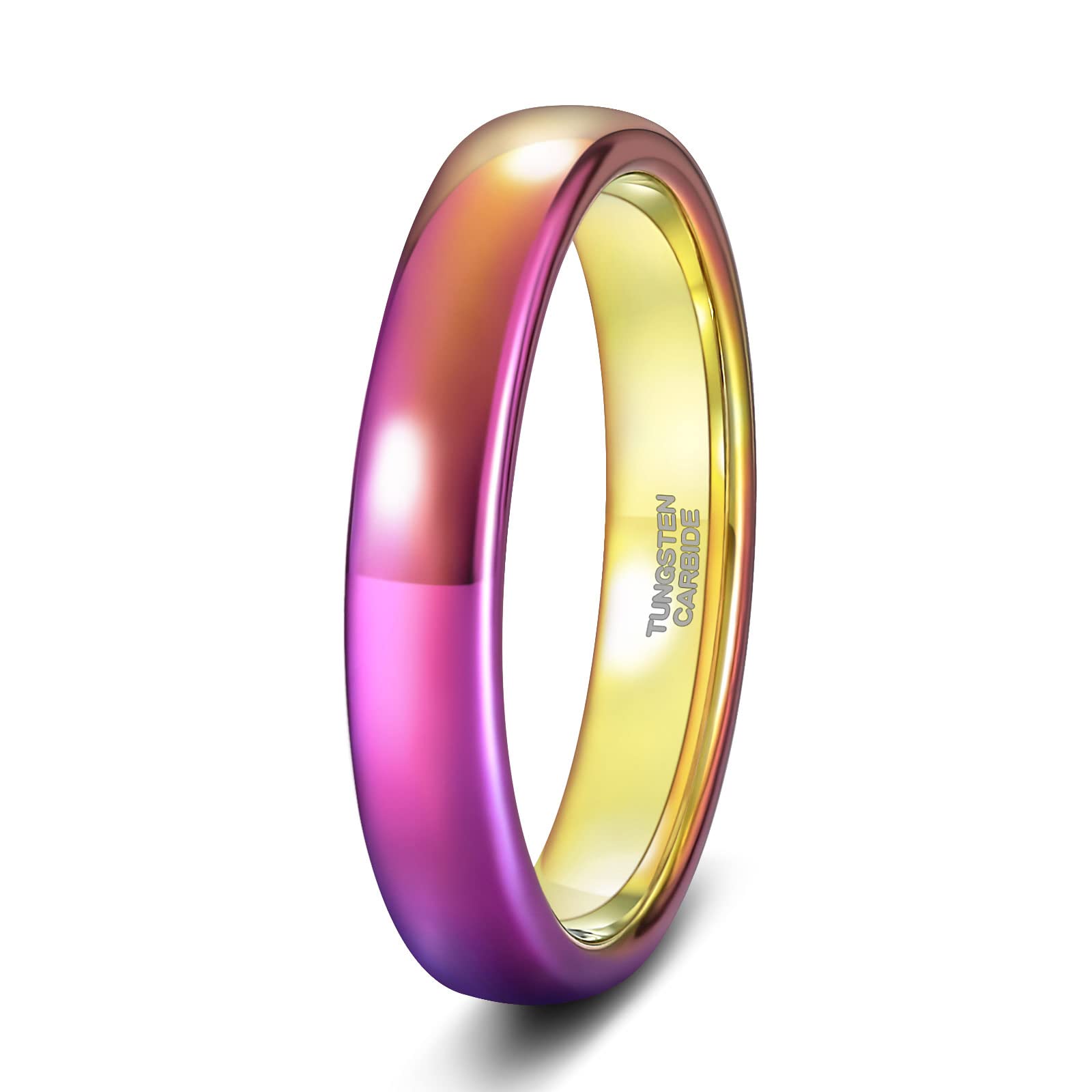 TRUMIUM 2mm 4mm 6mm 8mm Tungsten Wedding Band Ring for Men Women
