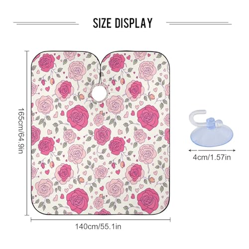 Capa profesional impermeable para cortar cabello Roses Blossoms con cierre a presión ajustable para estilismo y barbería miniatura 3