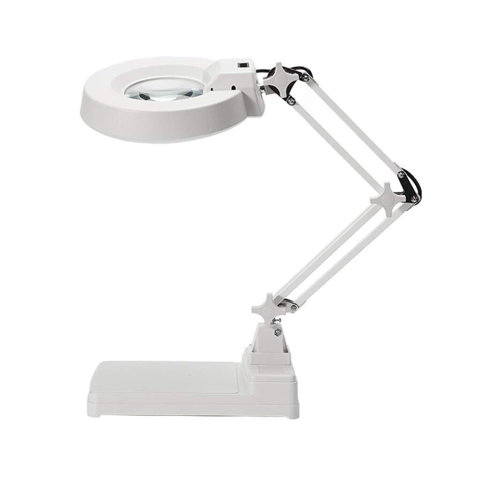 Magnifying Glass with Light Folding Magnifier LED Desk Lamp with Base and Clamp, 30 LEDs, Glass Lens Magnifying Glasses for Craft Hobby Painting Sewing Reading Work Repair