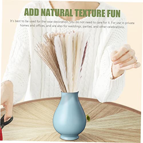 Ciieeo 120 Peças Flores De Junco Secas Da Fazenda Grama Seca Para Vaso De Mesa Palheta Rabo De Coelh