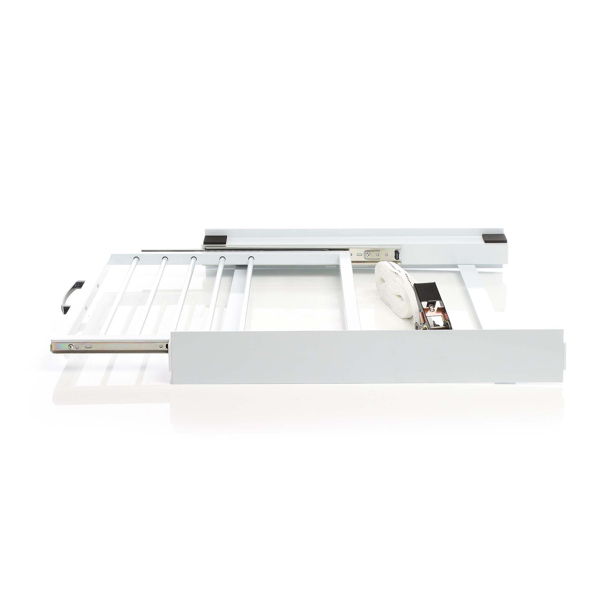 Wiltec Kit Sovrapposizione Lavatrice asciugatrice Max 150 kg con ripiano a Barre Estraibile