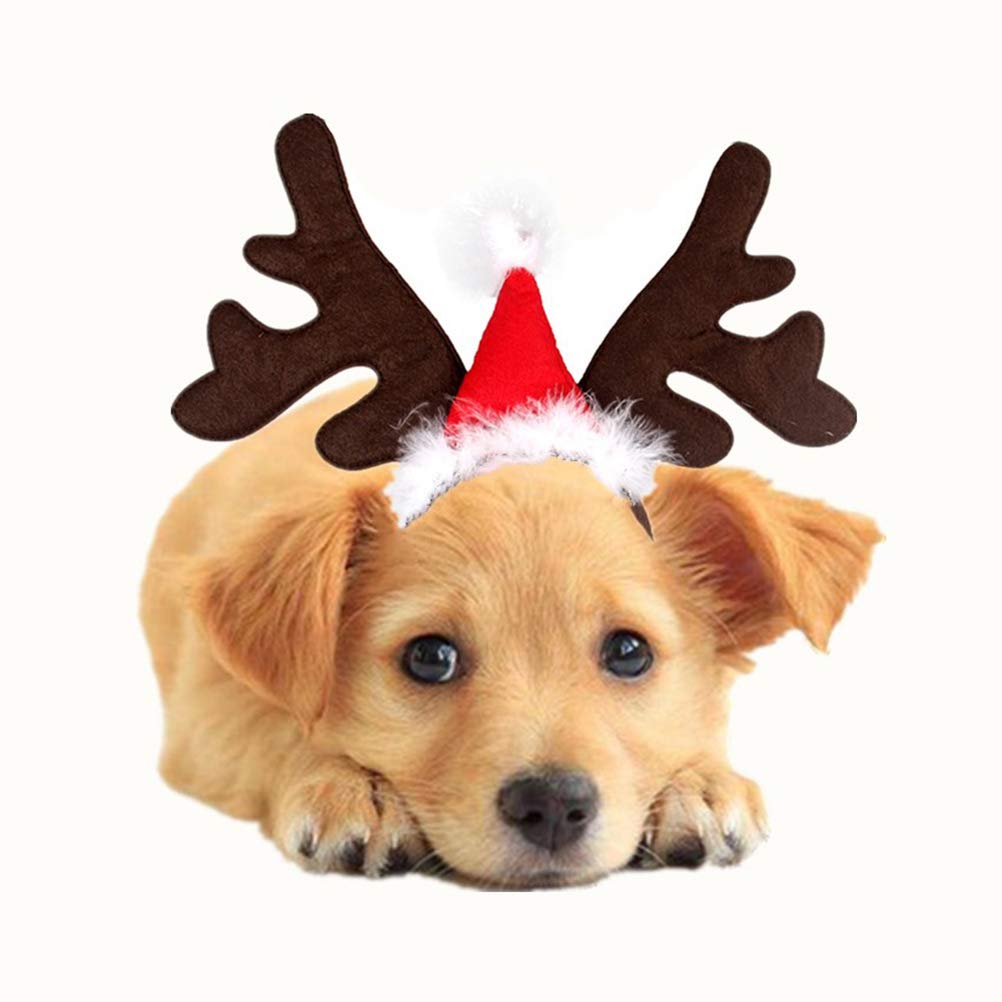 Image secondaire de Cerceau tête de noël Chien égouttoir à Nourriture Bandeau en Bois de Chien Animal de Compagnie Animaux domestiques décor de Band