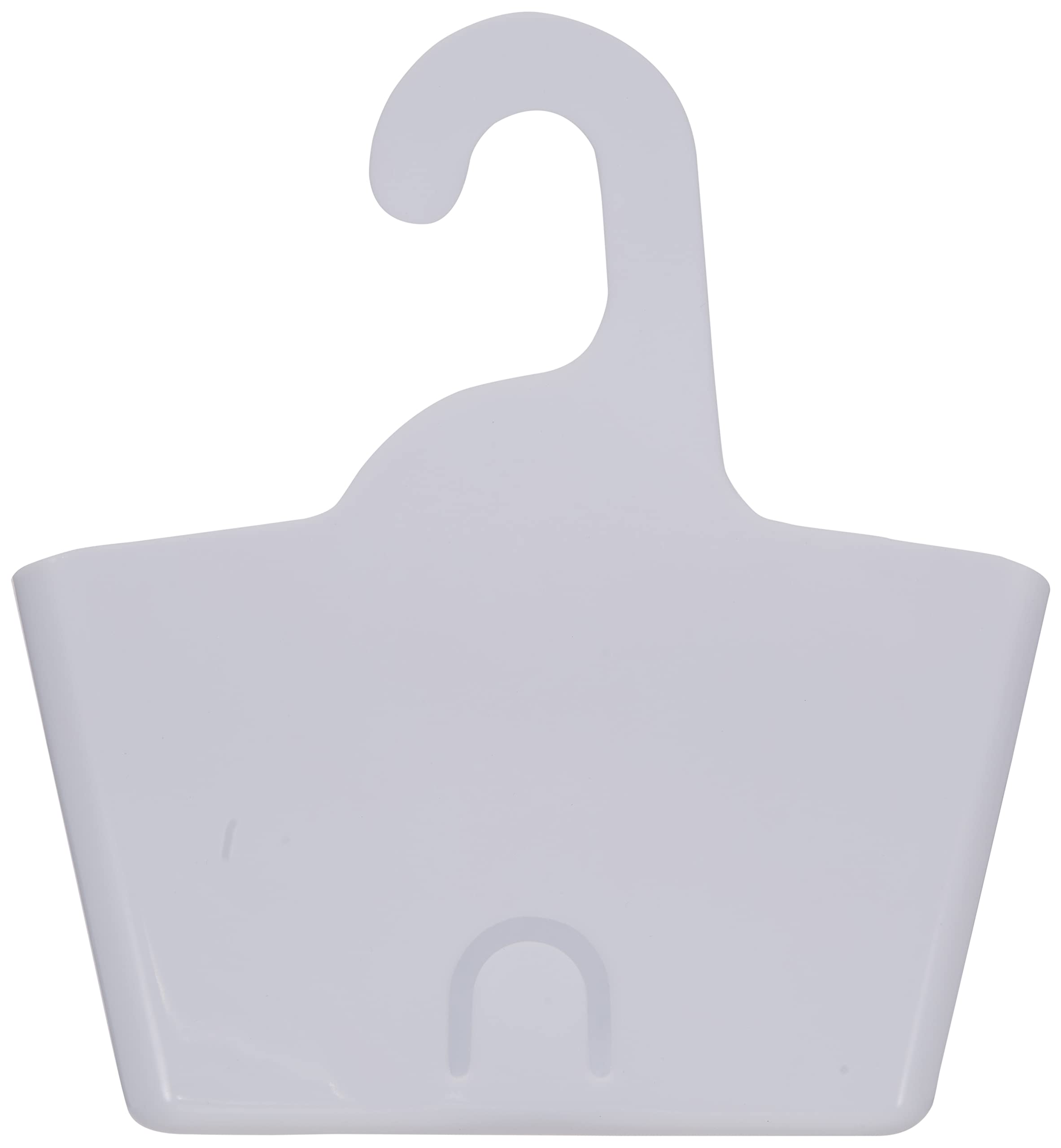 Douceur d'Intérieur - Plastikowy wiszący kosz prysznicowy 24 x 9,5 x 25,6 cm, biały