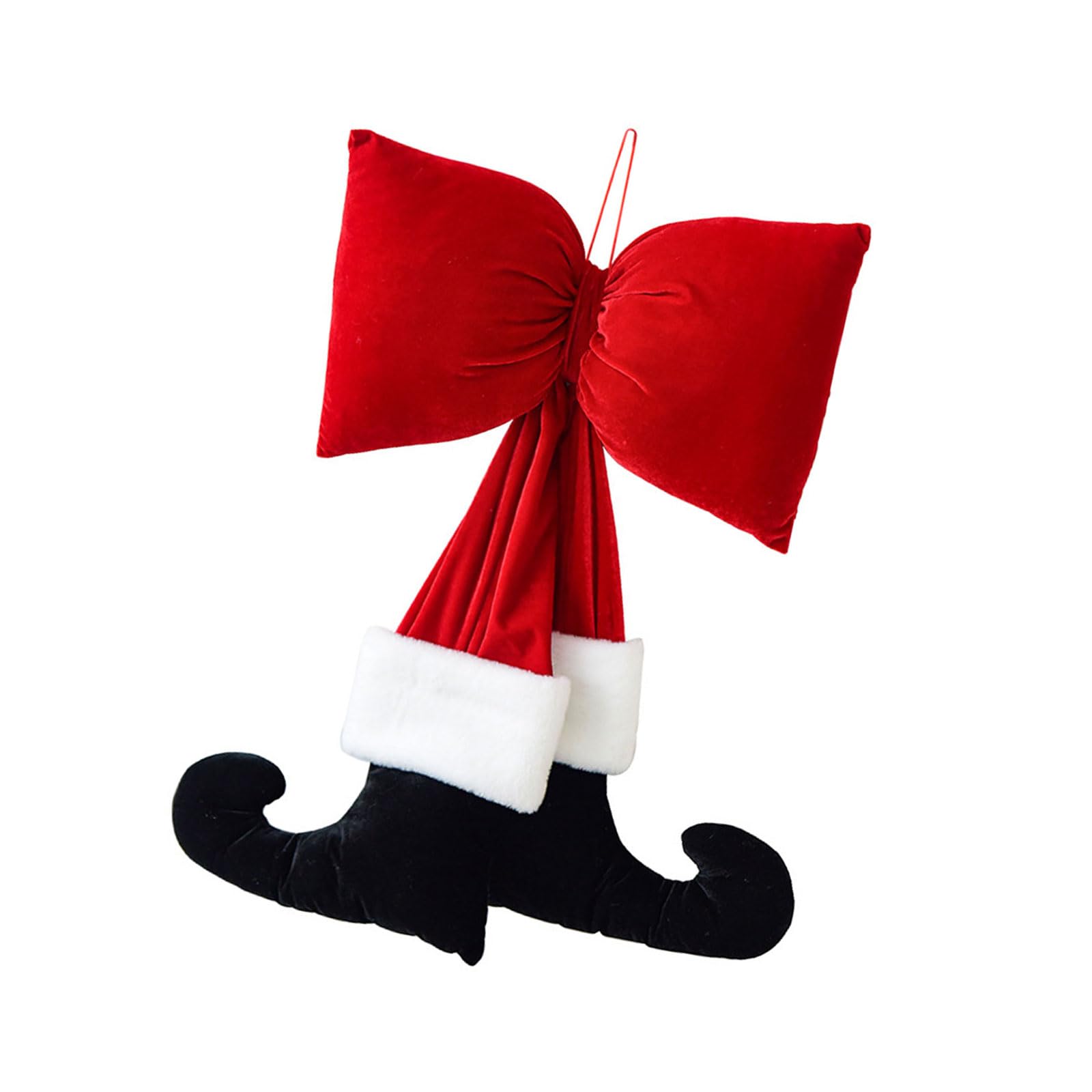 Xinsheinelry Velutinous Christmas Decoration Bend for Wrap Coronals Wreath Adornment Gift Packaging and Celebratory Interior Plan Christmas Bend with Suspended Cycle