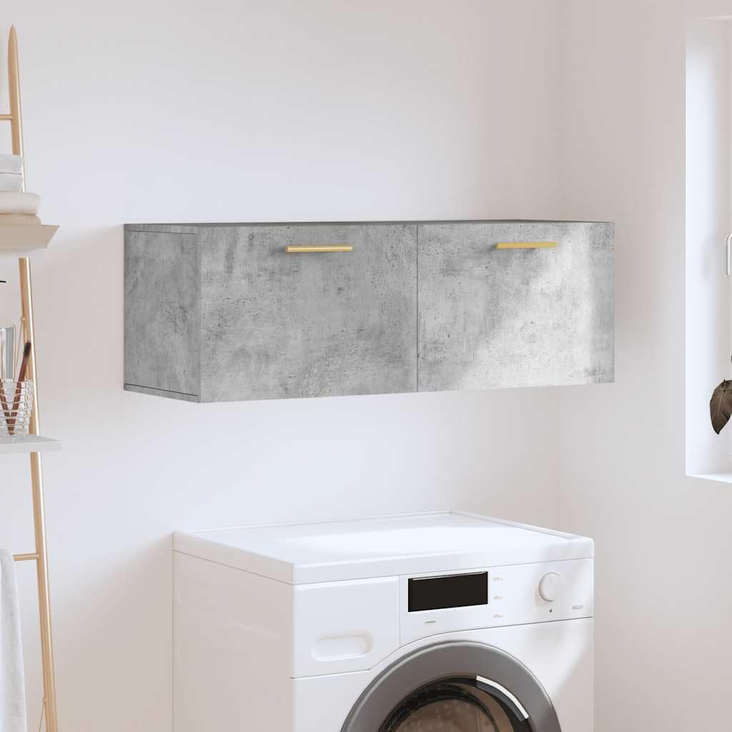 vidaXL Szafka wisząca, szarość betonu, 100x36,5x35 cm, szafka wisząca, szafka wiszaca, szafka na sciane, wisząca szafka, szafka na ścianę