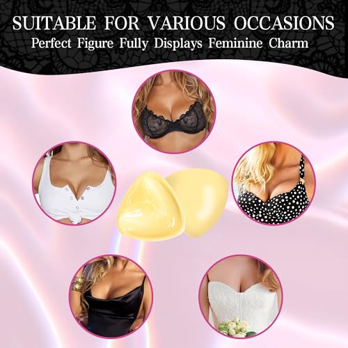 Double Sided Sticky Bra Push Up, Reusable Silicone Adhesive Bras Inserts for Swimsuit & Camisole3