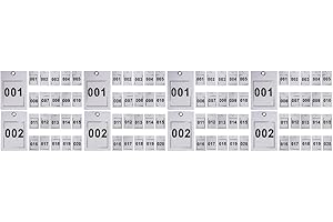 Abaodam 80 Pcs Mirror Image Number Tags with Live Person Phone Number