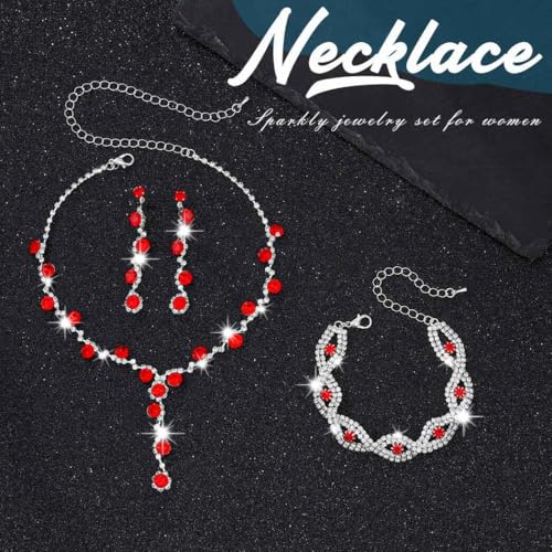 Image of Sixexey Rhinestone Earrings Sparkly Bracelet Earring Party Prom Earrings Jewelry for Women