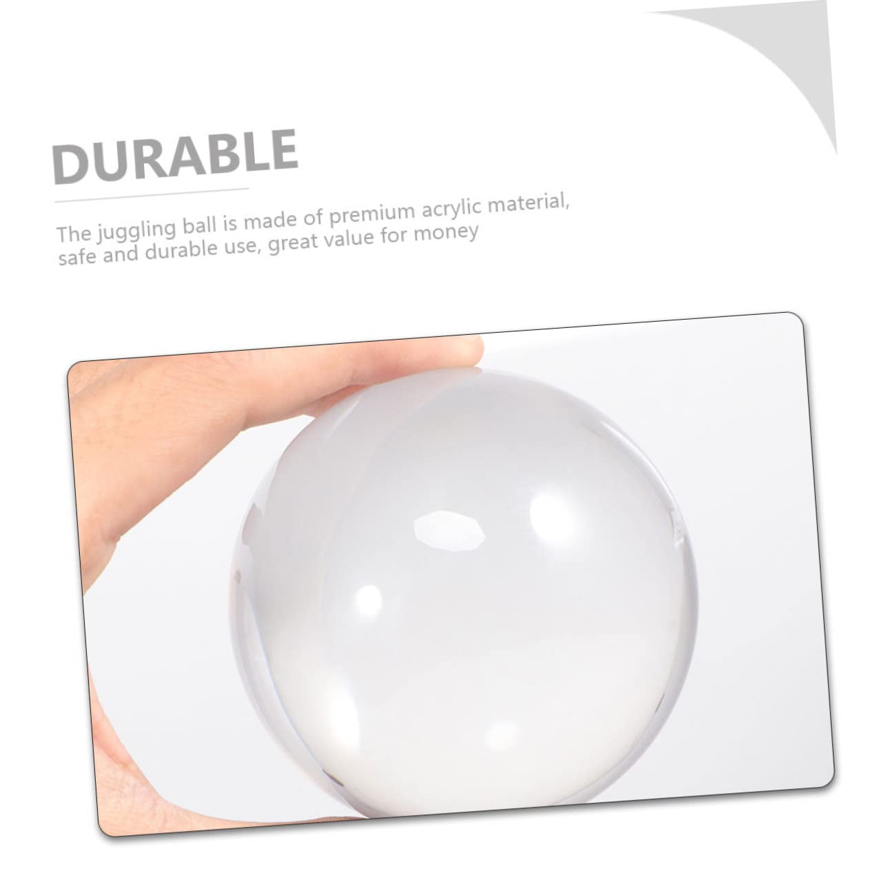 VICASKY 5stücke Acrobatic Performance Acrylic Juggling Transparent Crystal Für Kontaktjonglage Dekoration Und Smooth Professionelles Jongliergerät