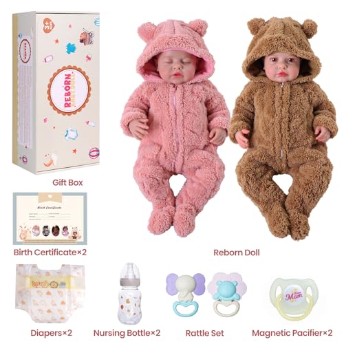 Muñecas Reborn Gemelas Realistas de 20 Pulgadas miniatura 6