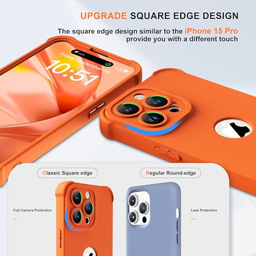 Image of ORETECH 3 in 1 for iPhone 15 Pro Case with 2 x Screen Protector,Orange