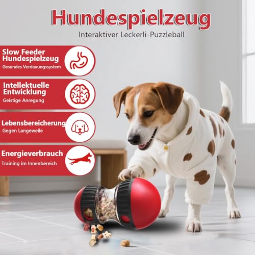Dufuso Hundespielzeug Intelligenz, Slow Feeder für Hunde zur Verbesserung der Verdauung, Unterhaltsames Interaktives Hundespielzeug zur Futterausgabe, Entfesseln Sie Spaß und Snacks