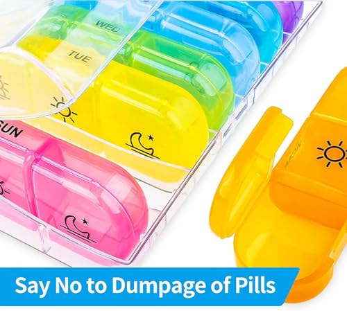 Image of Weekly Medicine Organizer Box 03 Times a Day, Tablets Container Case Travel Pill Box For 07 days | Multicolor | 01 Pcs