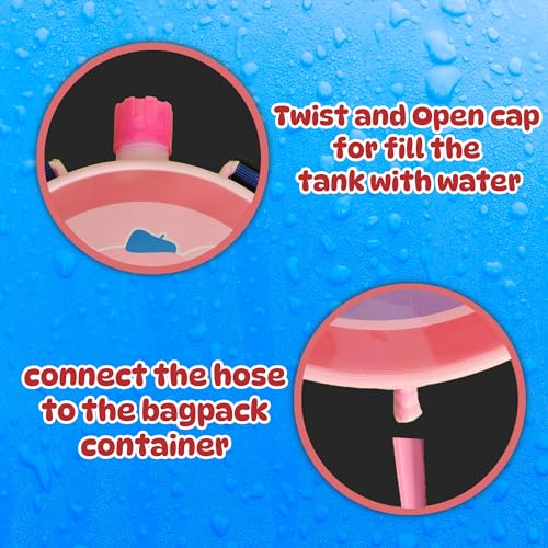 Image of PoPo Toys Holi Pressure Pichkari with Disney Princess Pencil Box Character Bag Tank- 2 LTR | with Free Balloons & Gulal | Multicolor | Frozen 2 (Pack of 2)