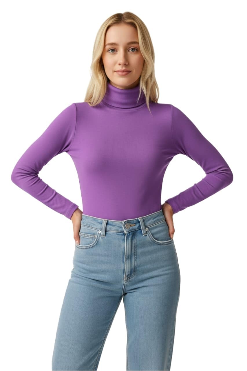 High Neck, Turtle Neck Tops for Women and Tunics Sweaters and Girls T Shirts-picture-38
