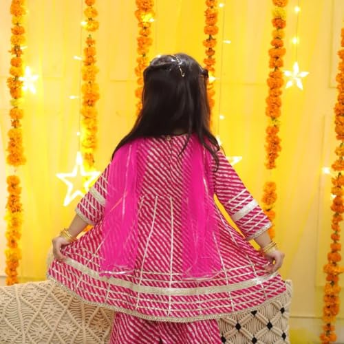 Image of Girls' Printed Kurta Sharara Set - Traditional Ethnic Wear For Festivals, Weddings & Special Occasions