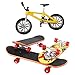 VANKERTER 19pcs Mini Finger Bikes and Skateboards Tech Deck Finger Toys with Replacement Wheels and Tools for Kids as Gifts