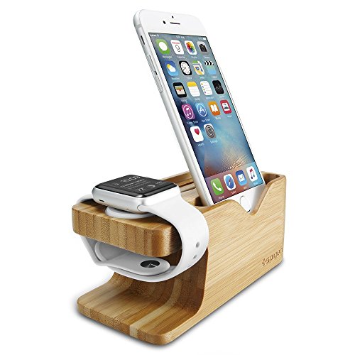 Ya en manzanajugosa.com: Spigen Soporte de Carga S370 Compatible con Apple Watch Ultra 3/2/1, Series 11/10/9/8/SE2/7/6/SE/5/4/3/2/1 con Base Estable Antideslizante - Madera