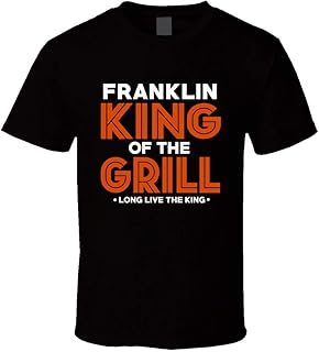 N/N Franklin King of The Grill Cool Funny BBQ T Shirt