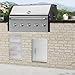 VEVOR Outdoor BBQ Kitchen Door - 14W x 20H Inch Stainless Steel Flush Mount Vertical Wall Door with Handle for Island, Grilling Station
