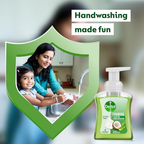 Image of Dettol Aloe Coconut & Strawberry Foaming Handwash Pump 250ml (Pack of 2)