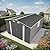 10 x 14 FT Outdoor Storage Shed, Large Metal Lockable Storage House with Air Vent, Clear Window Garden Tool Shed for Bicycles, Tools, Lawnmowers, Backyards, Patios, Lawns (10 x 14 FT)