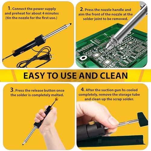 Image of Professional 2-in-1 30W 220V Soldering Iron + Desoldering Vacuum Pump - Essential Tool for PCB Soldering and Desoldering - Convenient and Efficient