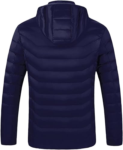 Miniatura 4 de Chaqueta térmica eléctrica, abrigo térmico unisex para hombres y mujeres, chaqueta térmica eléctrica recargable por USB, impermeable para invierno