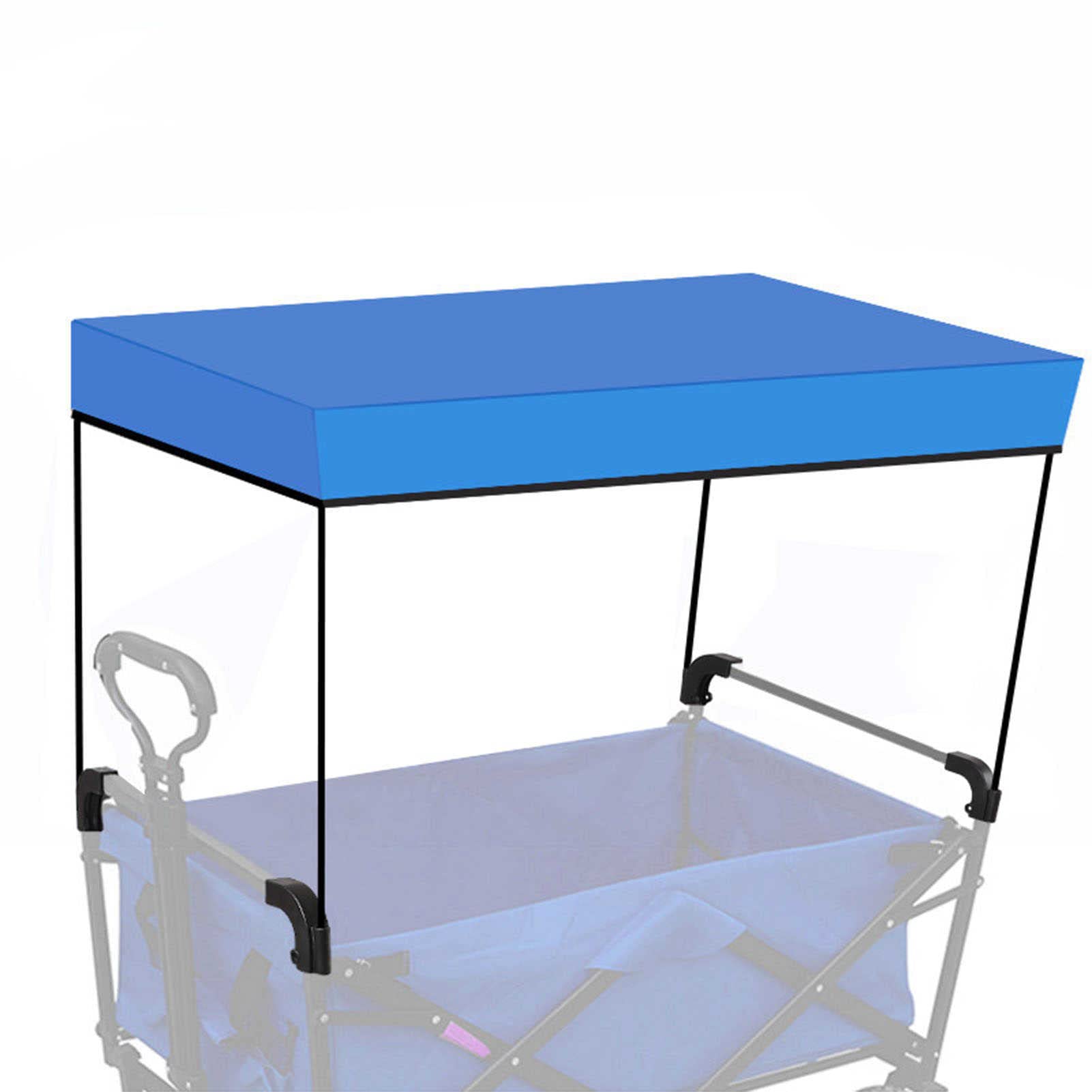 Wagon with Canopy -Accessories Awning Canopy,for Shopping Camping - Folding Wagon Folding Outdoor Hand Push Portable Trolley Cart Accessories - Awning Canopy