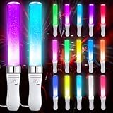 FOGARI LED Leuchtstäbe, 2er Pack Leuchtstaub Hochzeits Leuchtstaub Party Set, bunte Leuchtstäbe für Konzerte - 15 blinkende Farben, für Kinder, Weihnachten, Party, Konzert, Hochzeit