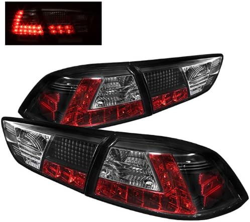Euro LED Style Tail Light for Mitsubishi Lancer EVO X 08-14 - Black Clear