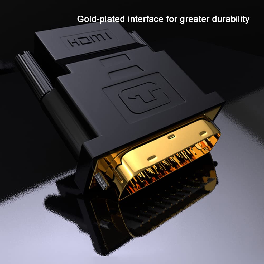 Adattatore HDMI A DVI Bidirezionale - 0.3m, 1080p 60Hz | Per Monitor, PC, Console | Connettore Dorato