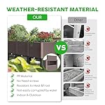 47x15x19in Raised Garden Beds Outdoor, Polypropylene Elevated Planter Boxes Outdoor for Vegetables, Flowers, Herbs, Garden Box with Drain Outlet, Heat and Frost Resistance Planters, 330lb Capacity - Image 3