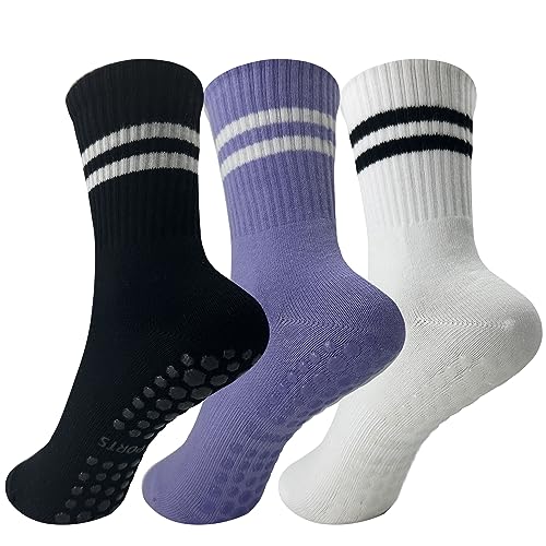 UMSIFEY Pilates Socks with Grips for Women Yoga Socks Non-Slip Athletic Socks Grip Socks for Ballet Dance Hospital Workout