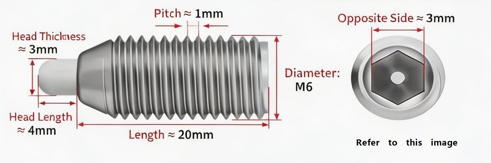 Pasador telescópico de resorte M4-M12 con cabeza de columna de acero inoxidable, tornillo de fijación del émbolo de bola, émbolo de indexación con punta de acero o caucho(M12*40*5*5.5,All steel 2pcs)