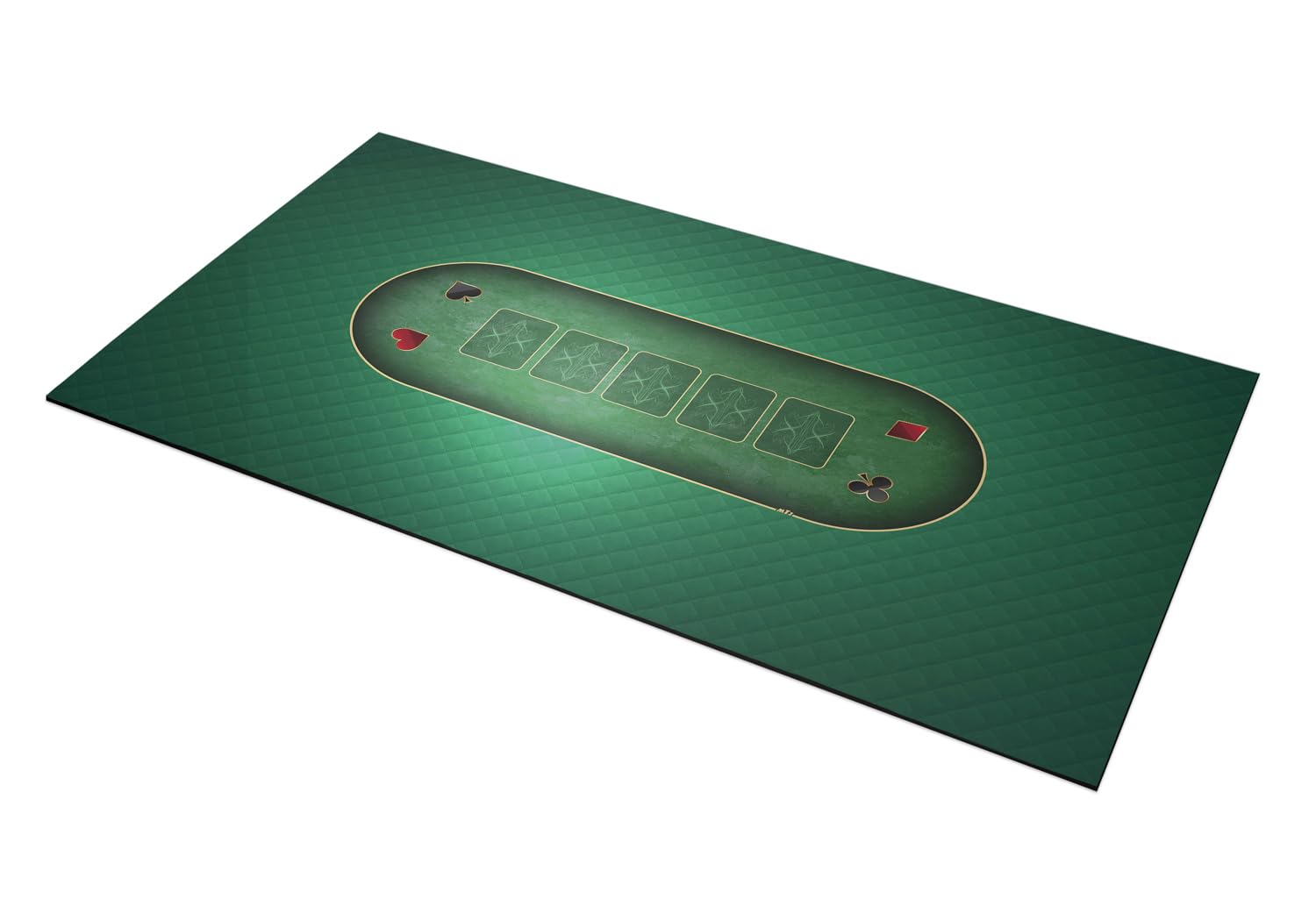 Tapis De Poker Néo Rectangle (Vert) 100x60 cm. Fabrication Française