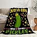 Todeyya Just A Girl Who Loves Pickle Blanket Gifts for Girls Boys - â€‹Super Soft Flannel Fleece Blanket, Lightweight Microfiber Cozy Plush Blanket for Couch S 50x40 in for Kids/Throw