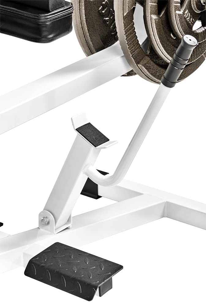 Bad Company Wadenmaschine sitzend I Fitnessgerät für das Wadentraining passend für 30/31 mm oder 50/51 mm Hantelscheiben I BCA-06