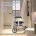 Shower Wheelchair | Bedside Commode Portable Potty,Portable Toilet for Adults, Seniors, Elderly, Handicap, Easy Transfer from Bedroom to Shower