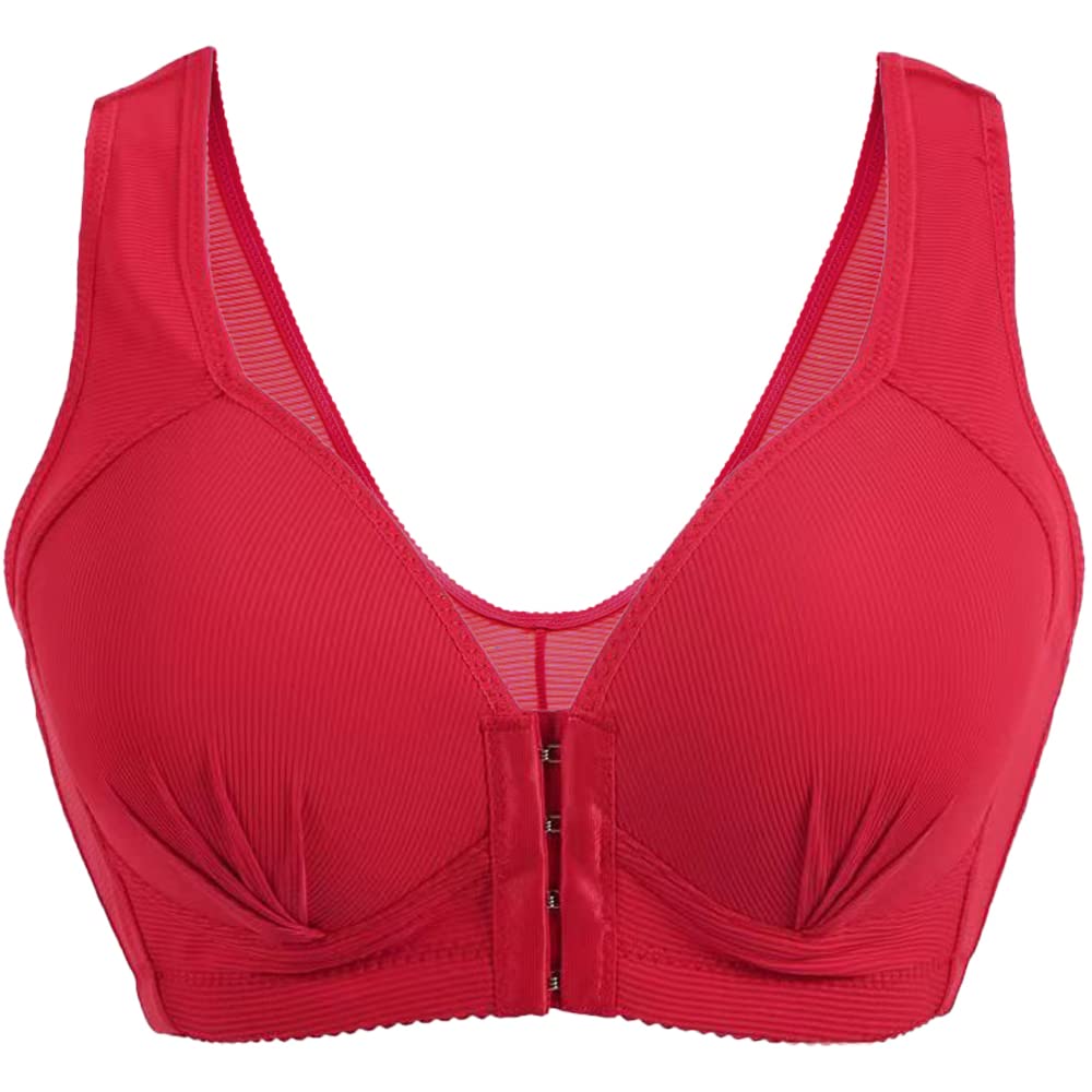 Dress CiciFront Closure Bra for Women, Thin Pads Front Hook Bra for Elderly