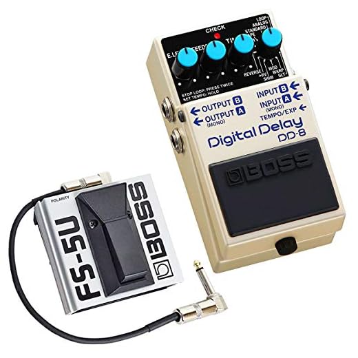 Boss DD-8 Digital Delay - Aparato de efectos con pedal y cable de conexión Keepdrum (30 cm)