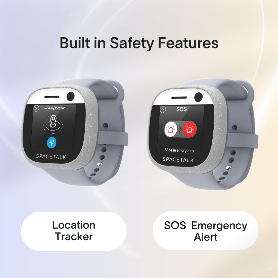 SPACETALK Adventurer Smartwatch 2-Pack (Midnight & Cloud) | Kids 4G Smart Watch with GPS, Text & Video Calling | 5MP Camera | Splashproof | SIM Included | Tough Screen | Mobile Plan Required (Sold Sep