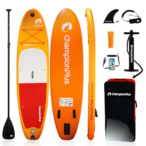 CHAMPIONPLUS Sup Board, Stand Up Paddling Board, Paddle Board, Aufblasbares Paddleboard Surfboard...