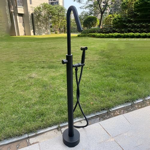 Outdoor Water Column with Extender Faucet,Stainless Steel Floor Mounted Hydrant Retro Water Tap for Garden Farm Pasture Backyard Irrigation Washing(Black,100cm)