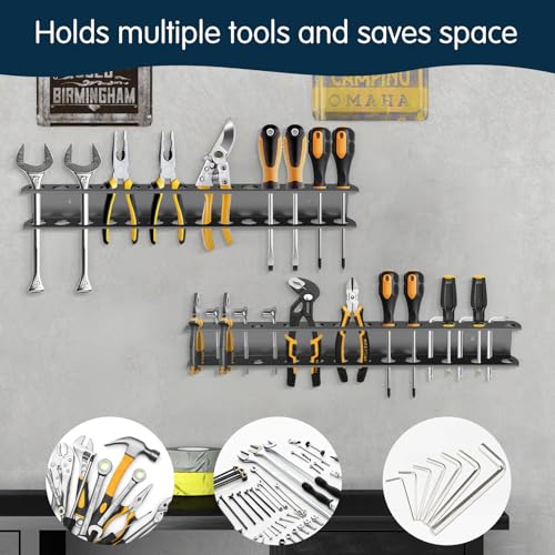 Galerie SV 2 Stück/2 Modell Zangenhalter Wandhalterung 40 cm Werkzeug, Schraubendreher Halter, Werkzeug Wandhalterung, Zangenschlüssel Organizer, für Garagen, Werkstätten und Werkbänke