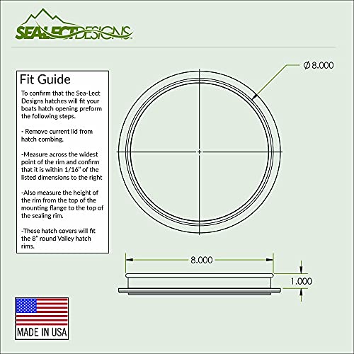 Image of Sea-Lect Designs Performance Kayak Hatch Cover (8 inch Round /VCP Day Hatch)