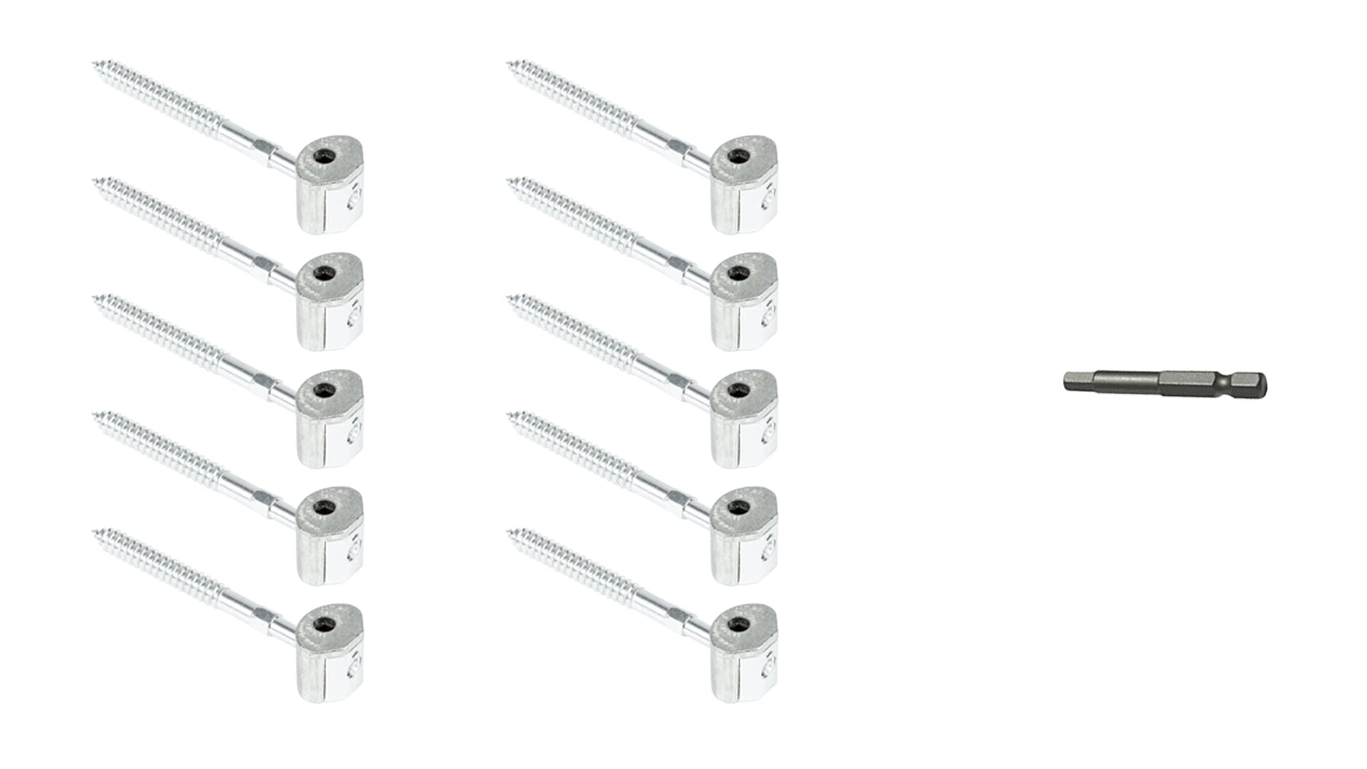 Zipbolt 13.600 UT Railbolt Bulk Pack — Connect Handrails to Staircase Fittings and Newels, Durable, Fast, and Easy Residential and Commercial Installation, New Construction and Remodels