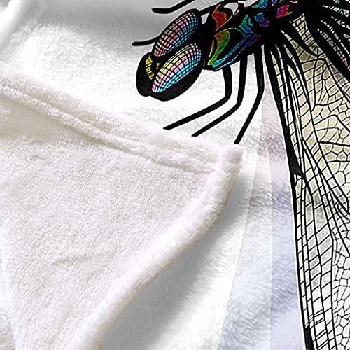 Couverture Polaire Libellule Chaude en Flanelle Microfibre Multicolore - 6