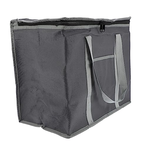 FUNNETOYU Bolsa Plegable Aislante para Compras Bolsa de No Tejida Reutilizable Gran Capacidad y Resistente para Picnic y Uso Color Gris